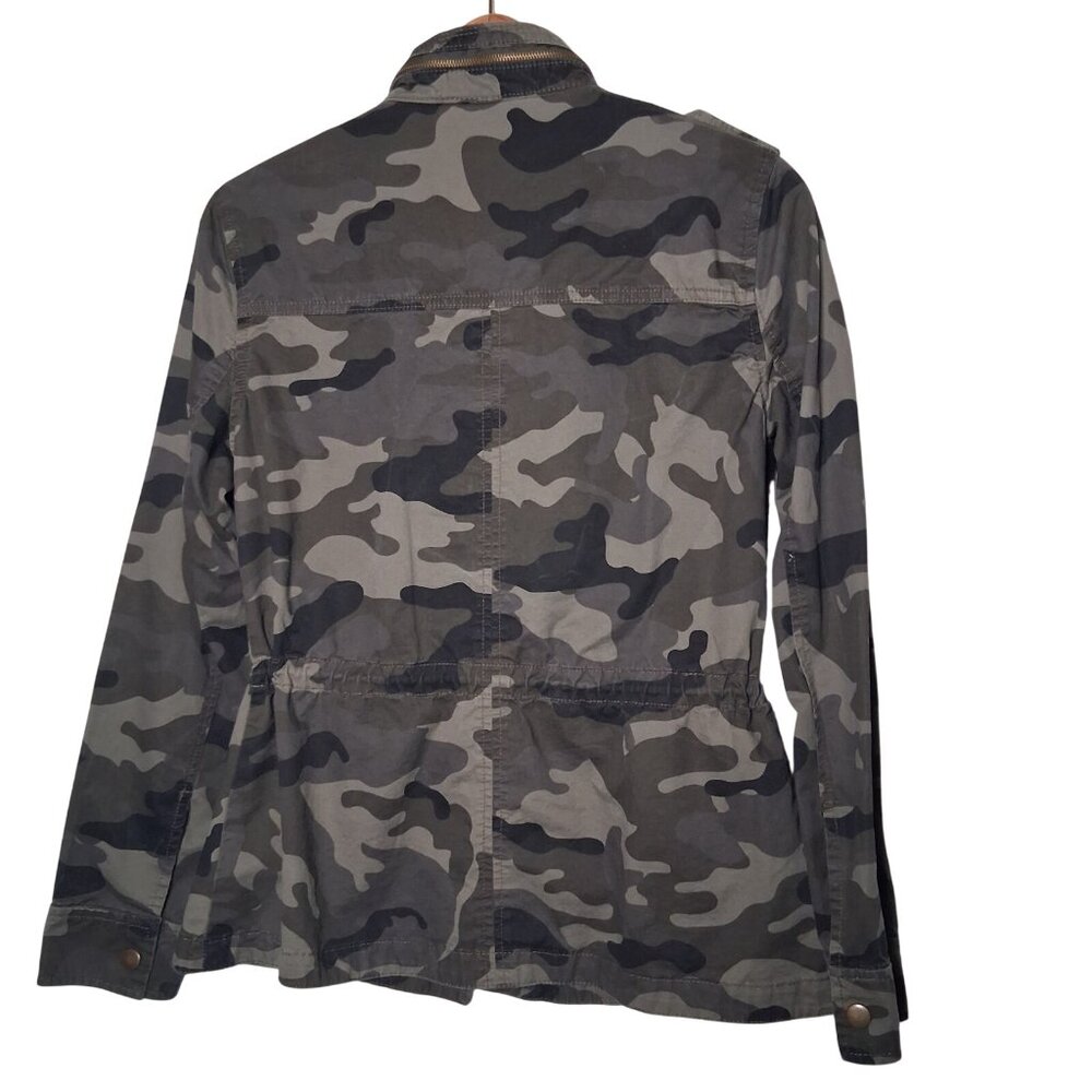 Endless Love Camo Jacket Women M Woodland Camouflage Utility Military Cargo Zip - Picture 4 of 16